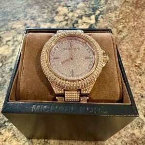 Michael Kors Rose Gold Crystal-Studded Watch